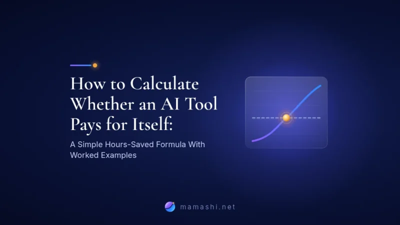 How to Calculate Whether an AI Tool Pays for Itself: A Simple Hours-Saved Formula With Worked Examples